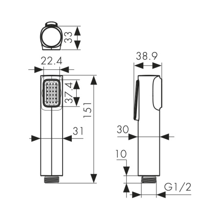 LH-040 Гигиеническая лейка KAISER 